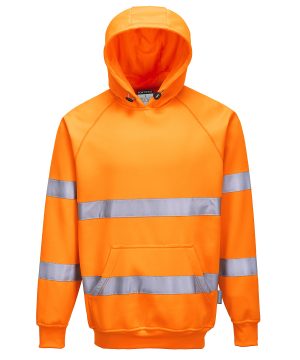 High Visibility Hooded Sweatshirt-orange