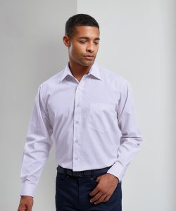 Men's Long Sleeve Poplin Shirt-pr200