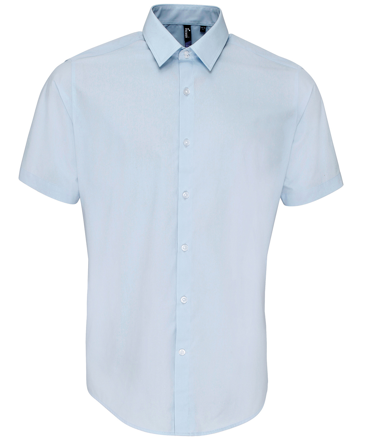 Men's Supreme Poplin Short Sleeve Shirt-pr209_lightblue