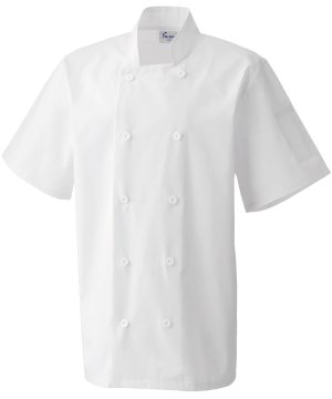 Premier Short Sleeve Chef's Jacket UK - white chef's jacket