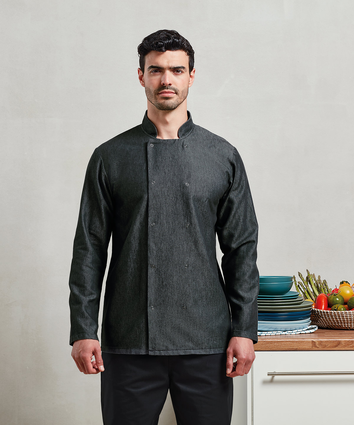denim chef jackets-united workwear-pr660