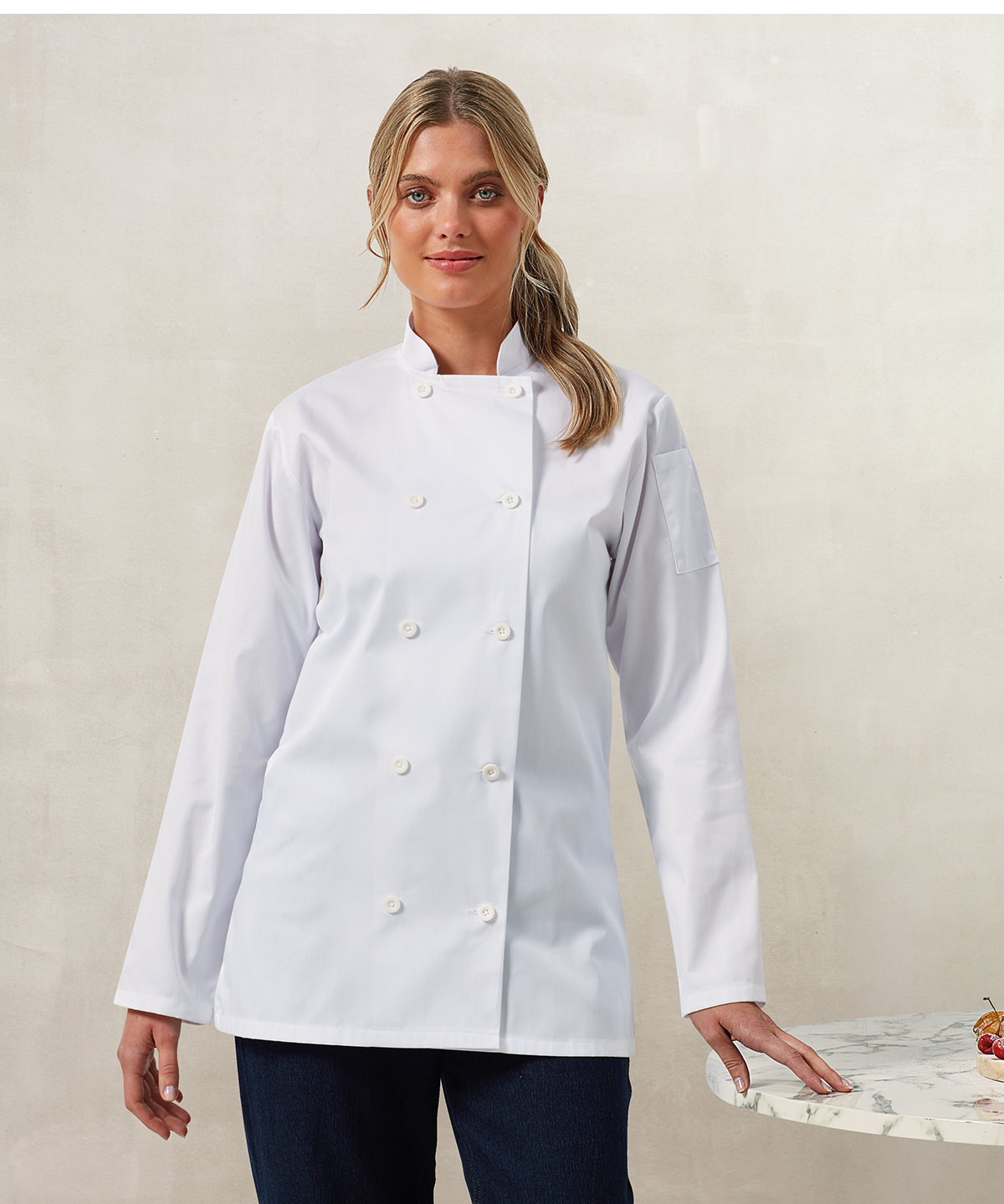women's chef jackets-long sleeve-pr671