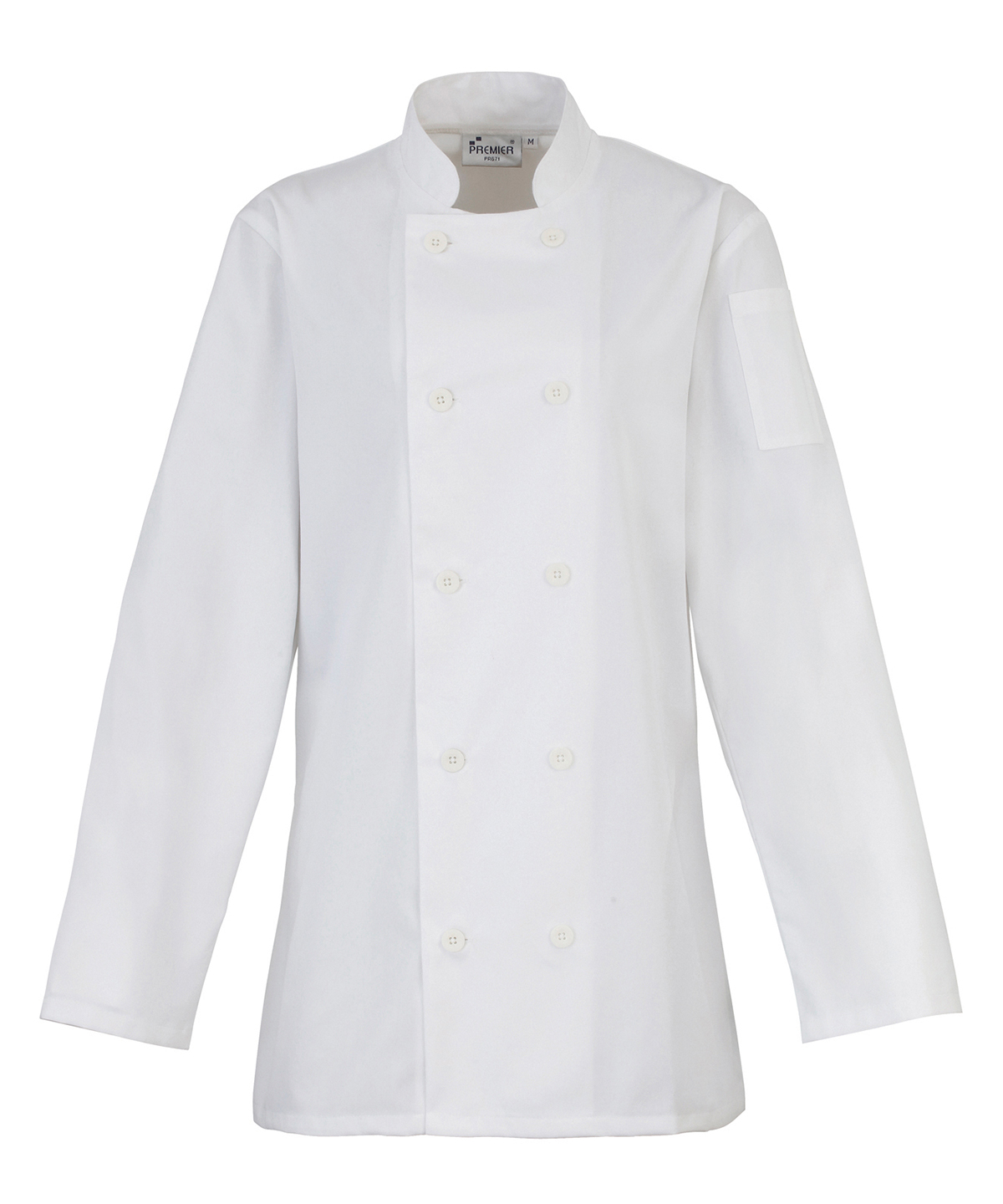 women's chef jackets-long sleeve-pr671-white