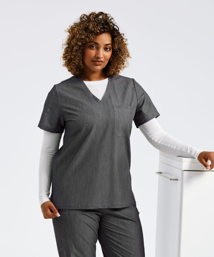 women's short sleeve scrub tunic